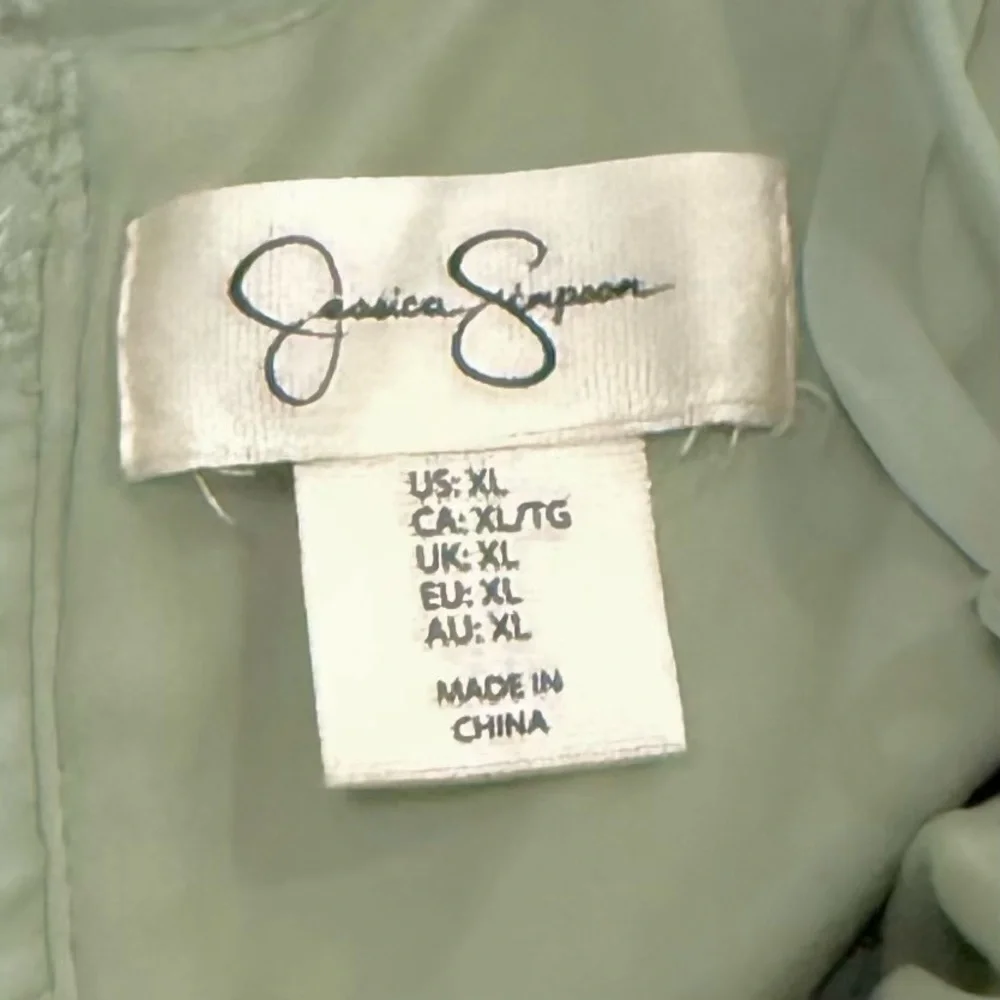 Jessica Simpson Corset Dress, Light Sage Green Textured, Lined,spaghetti strap - Picture 10 of 11